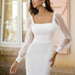 TATE DRESS WITH BLOUSON SLEEVE